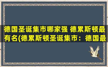 德国圣诞集市哪家强 德累斯顿最有名(德累斯顿圣诞集市：德国最著名的圣诞集市之一)